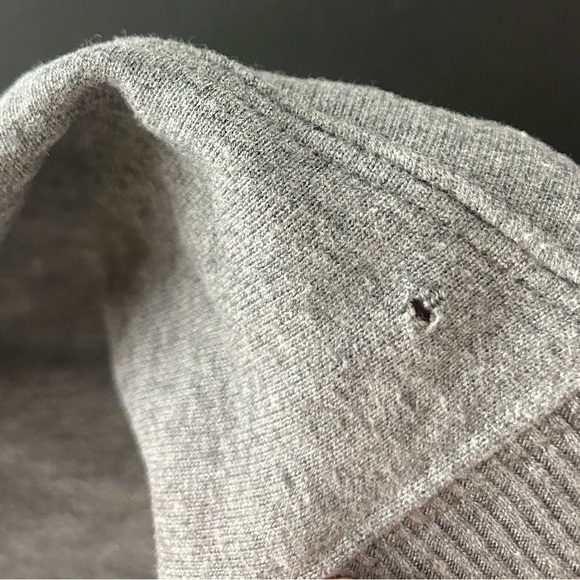 Aritzia Wilfred Free Sweater Faux Leather Panel Pullover Gray Black Size XS - Picture 7 of 10